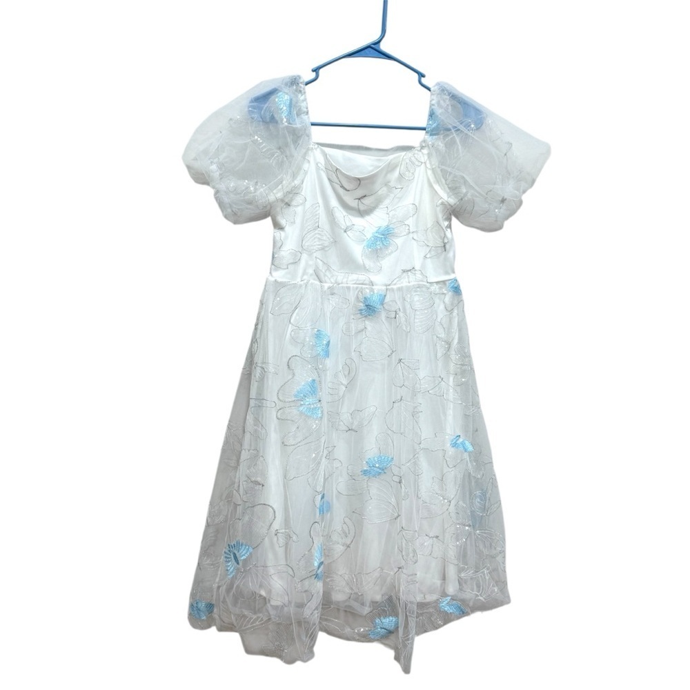 White Tulle Butterfly Dress medium